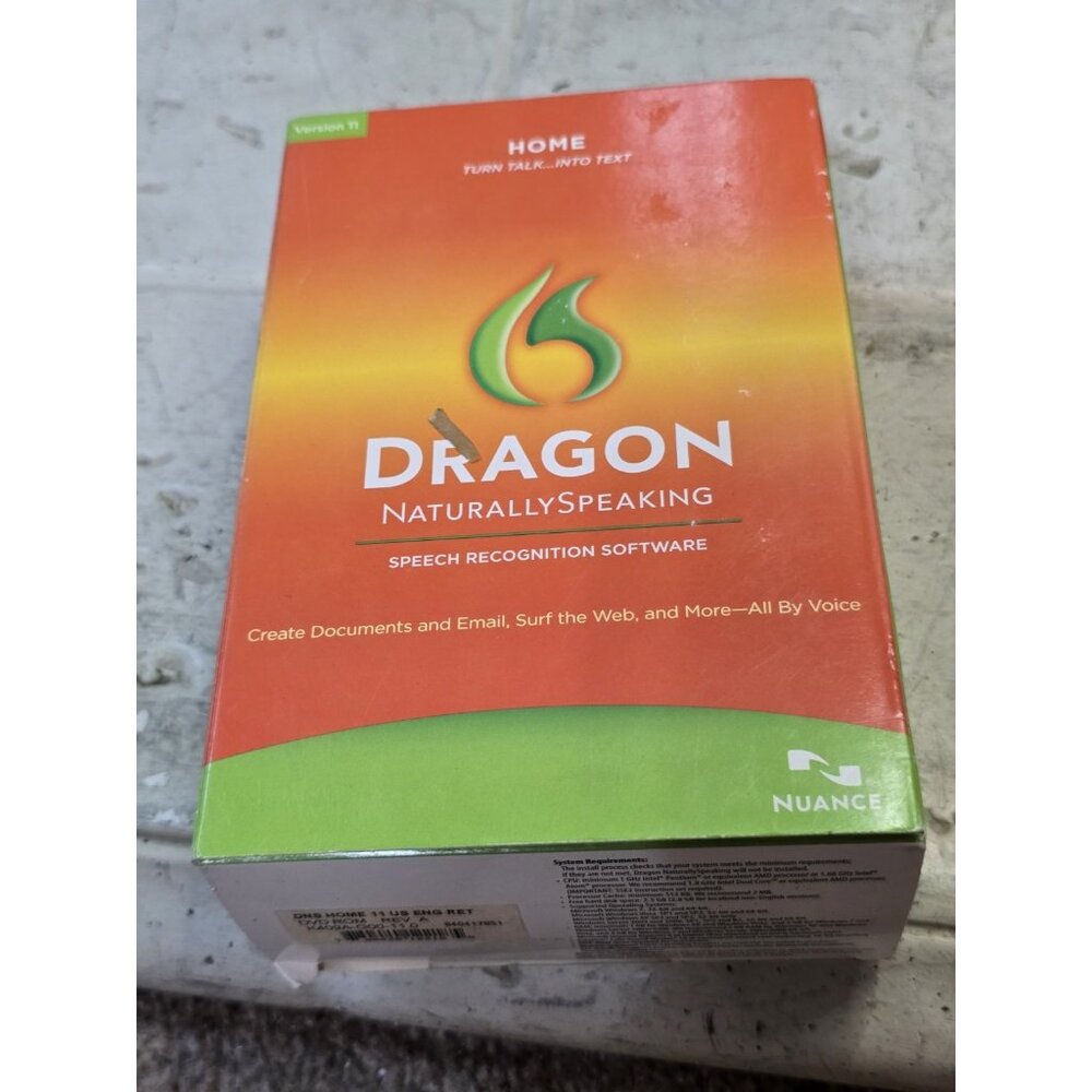 Dragon Naturally Speaking 11 in Original Box